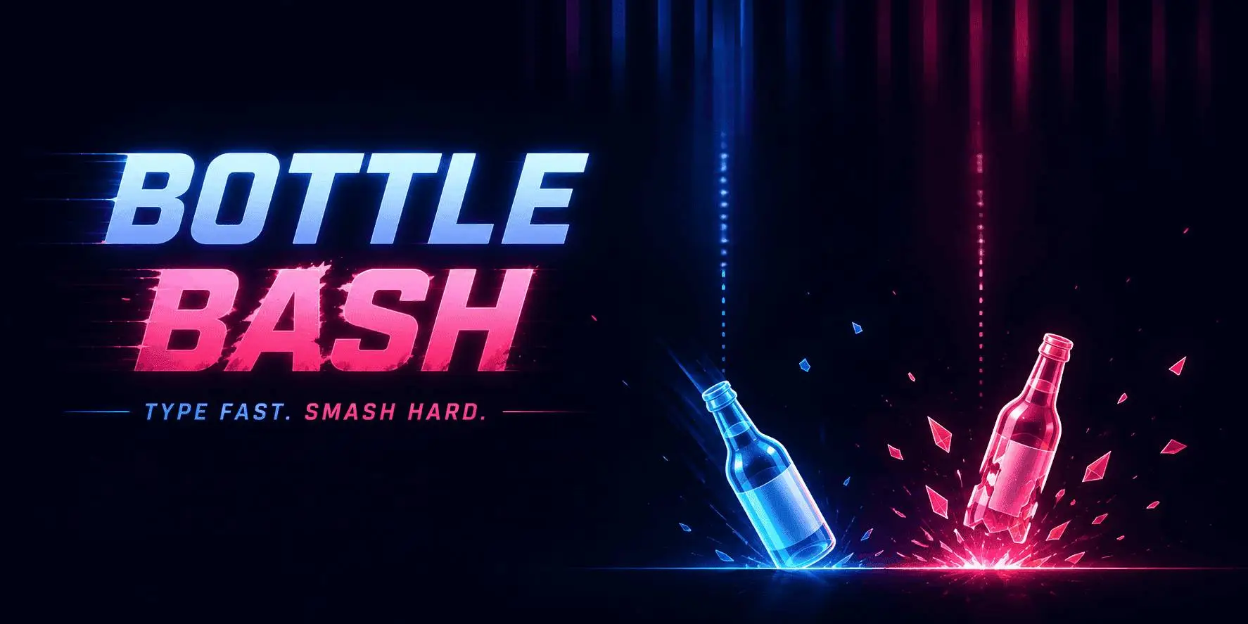 Bottle Bash — Fun rhythm-based bottle smashing typing game